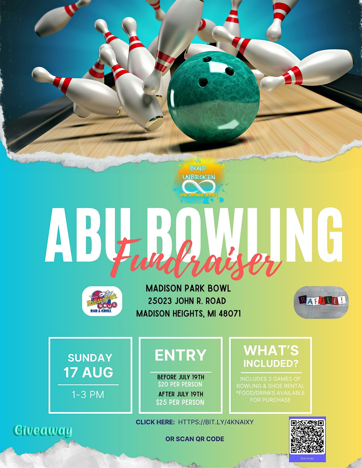 A Bond Unbroken Bowling Fundraiser
