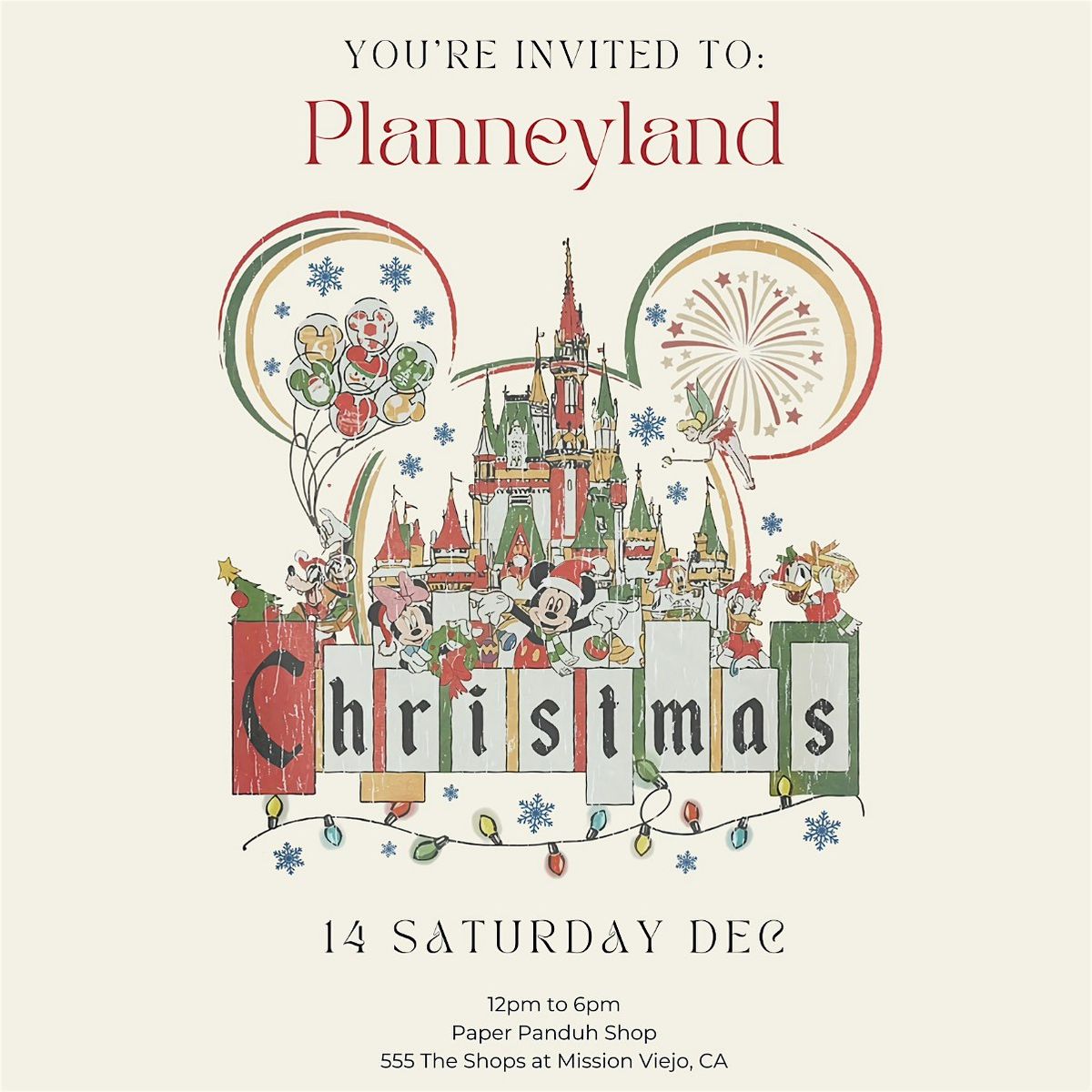 Planneyland Disney Christmas Party