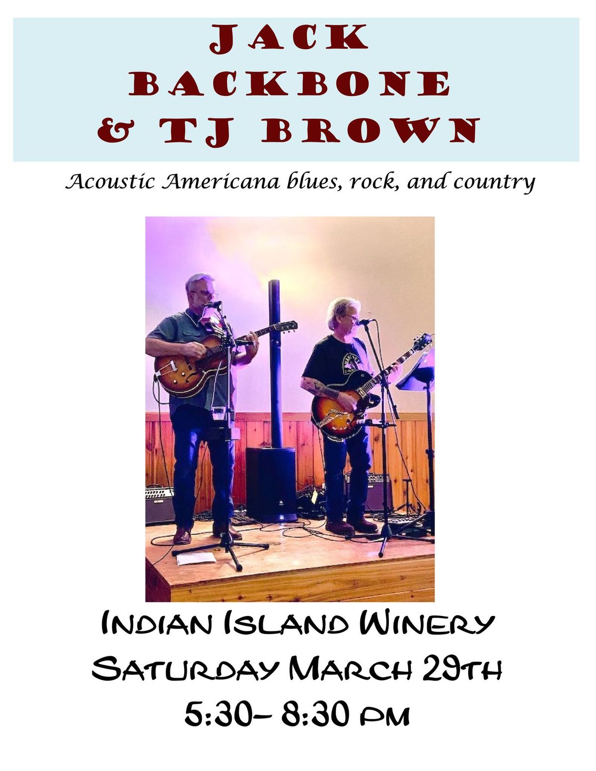 Jack Backbone & Tj Brown at Indian Island Winery