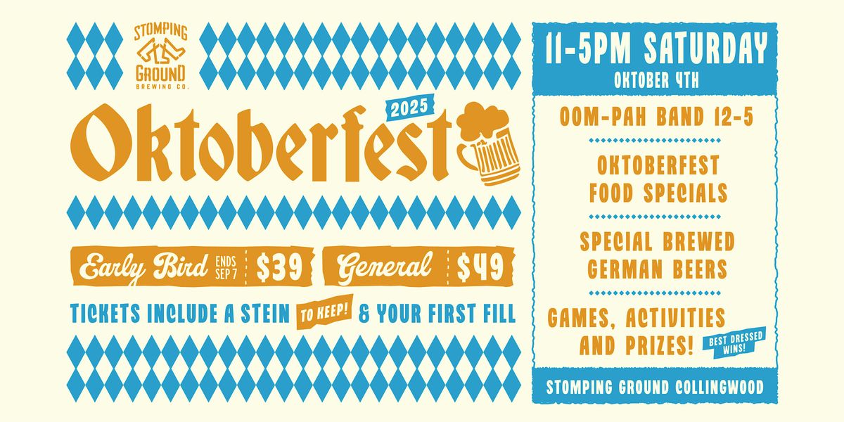 Oktoberfest at Stomping Ground Collingwood