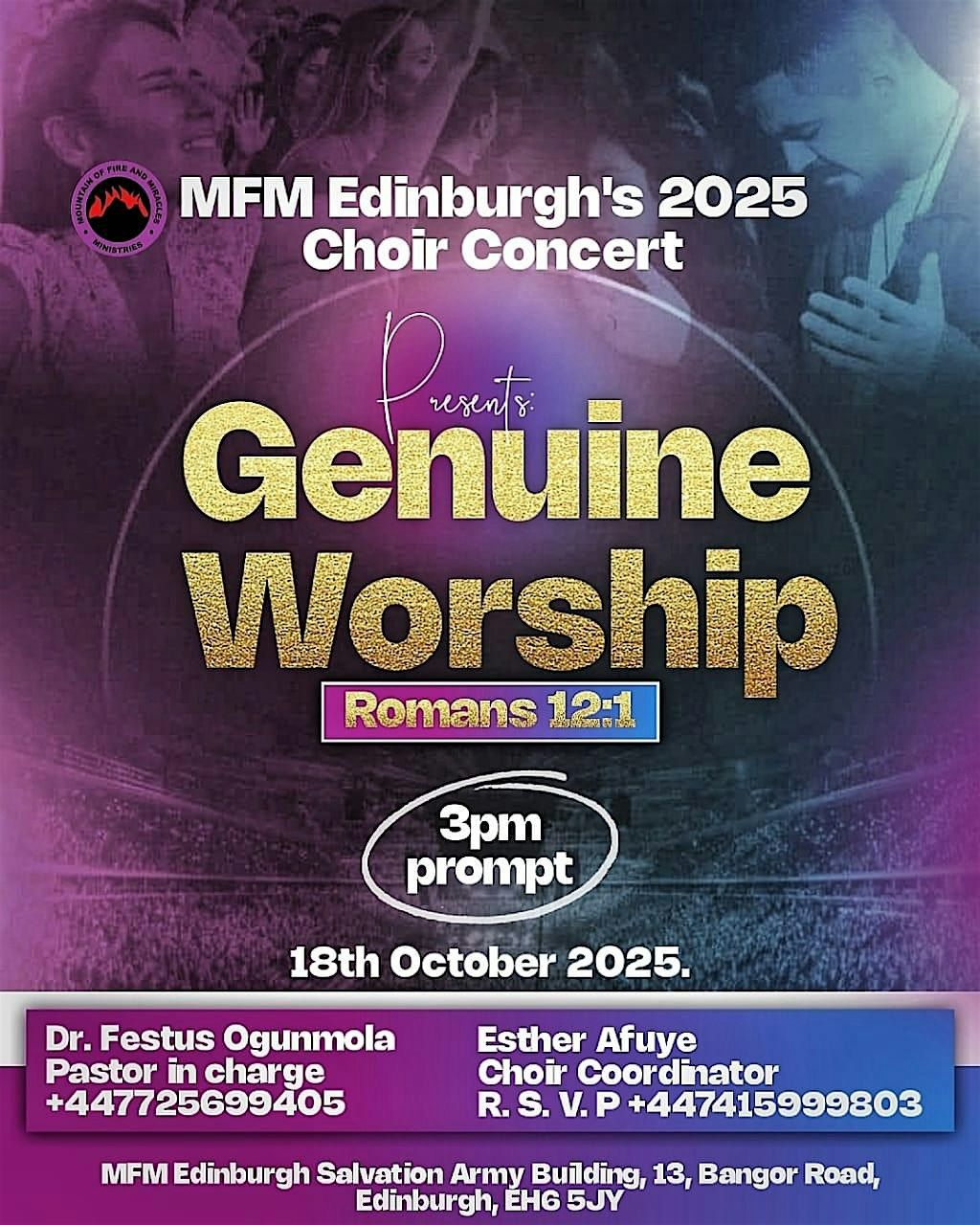 GENUINE WORSHIP - MFM EDINBURGH 2025 CHOIR  CONCERT