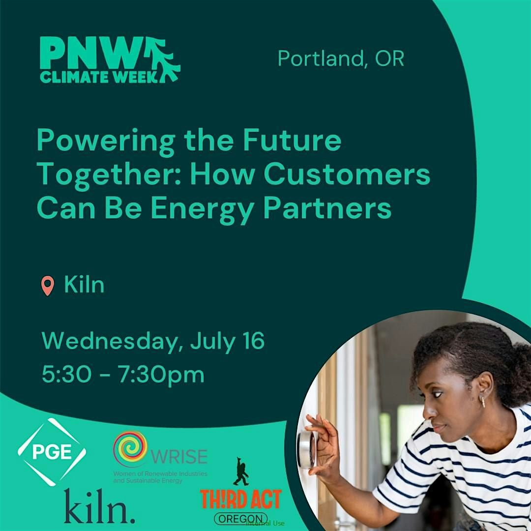 WRISE PDX and PGE: PNW Climate Week Event, kiln - Auditorium, Portland ...
