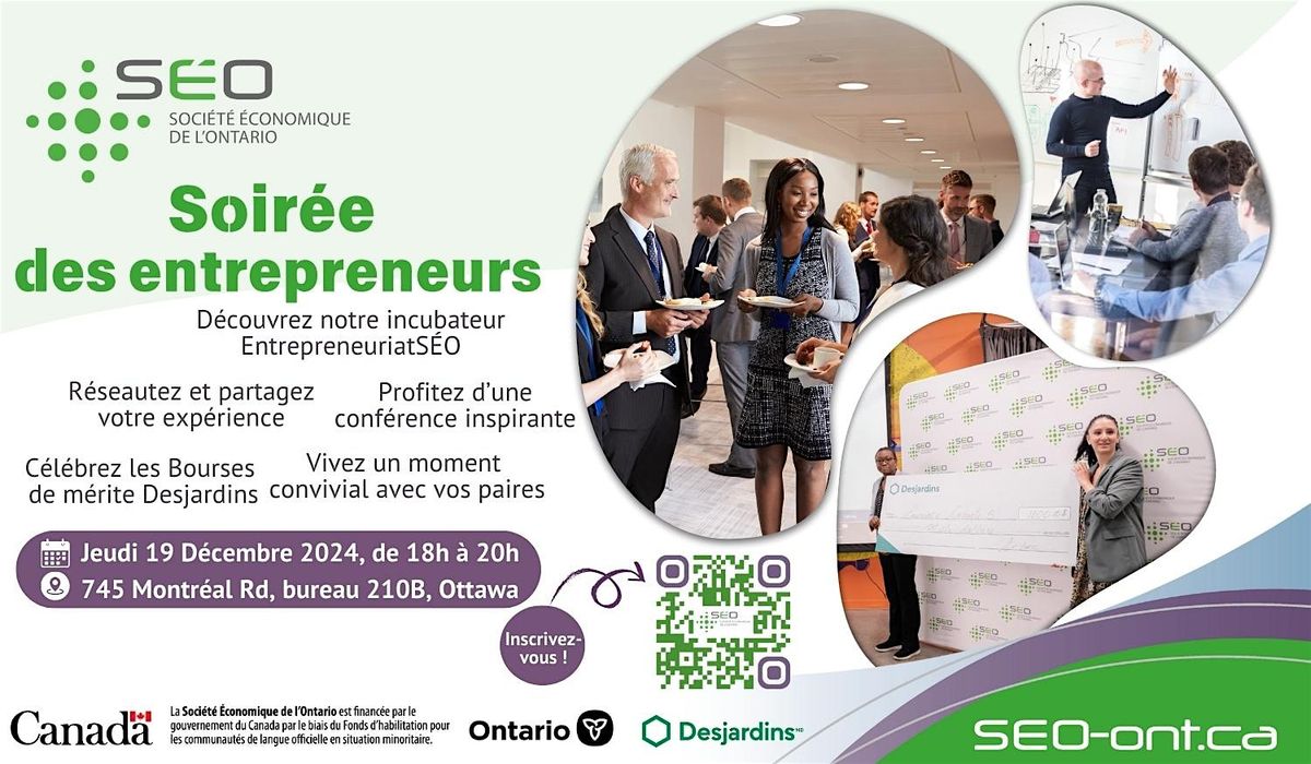 Soir\u00e9e des entrepreneurs de la Soci\u00e9t\u00e9 \u00c9conomique de l'Ontario