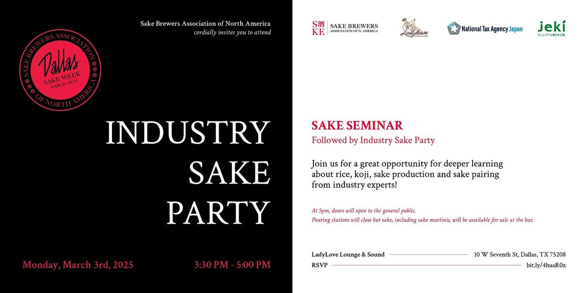 SAKE SEMINAR & TASTING PARTY