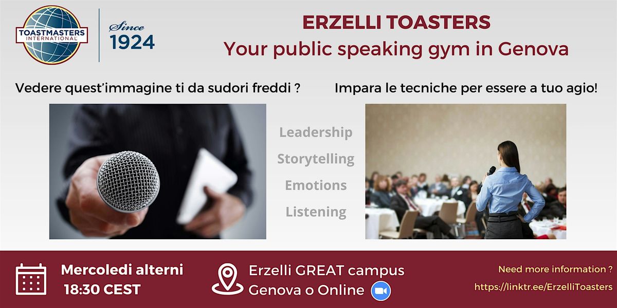 Public Speaking con metodo Toastmasters a Genova