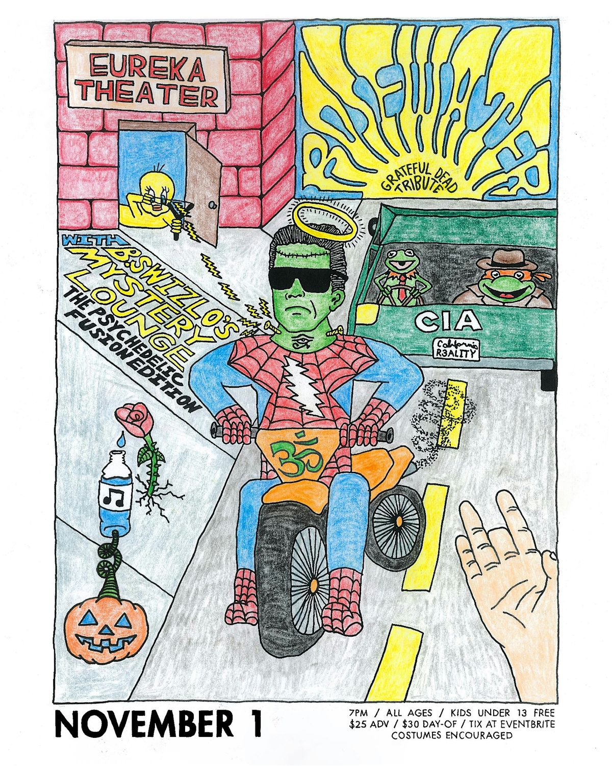 Rosewater Presents \u201cFrankensteins Tower\u201d at Eureka Theater Nov 1st