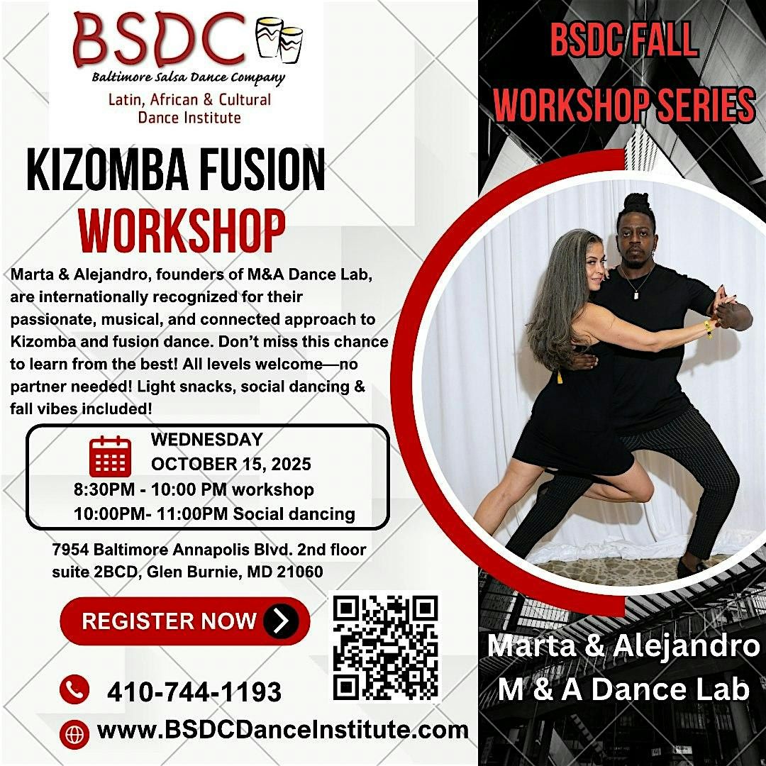 Kizomba Fusion with Marta & Alejandro! BSDC Fall Workshop Series!