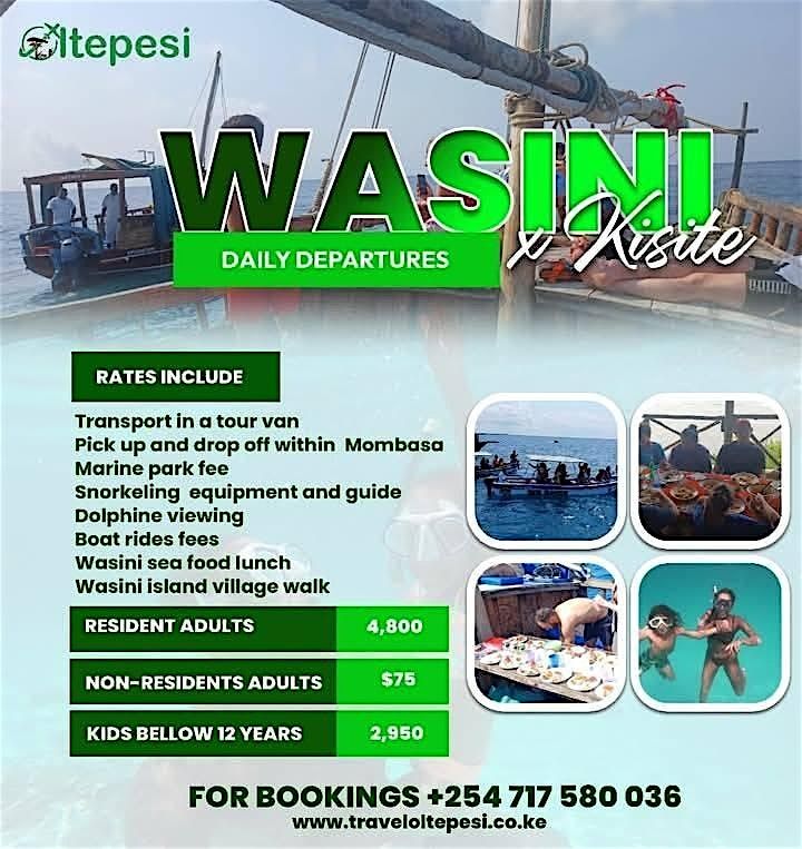 Kisite Marine Park Dolphins tour X Wasini Island Daily Excursions