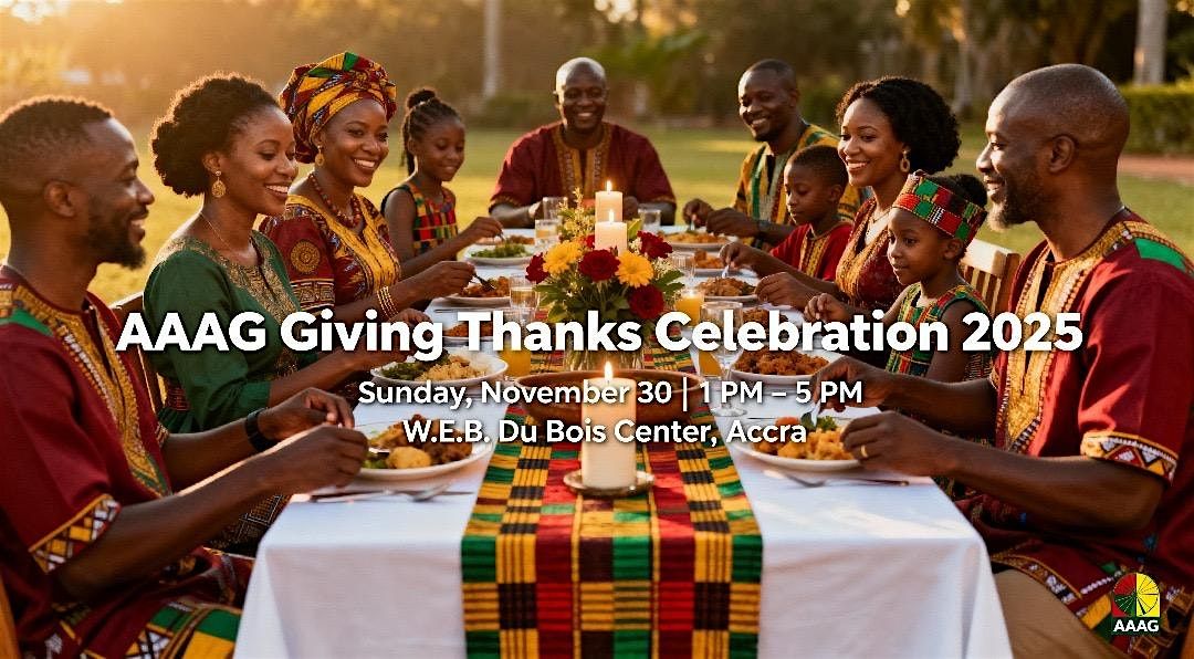 AAAG Invites You To Our Annual Giving Thanks Celebration