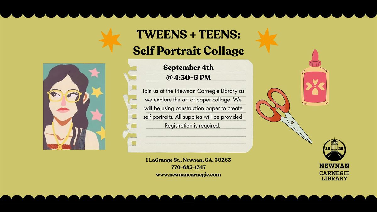 Tweens + Teens: Self Portrait Collage