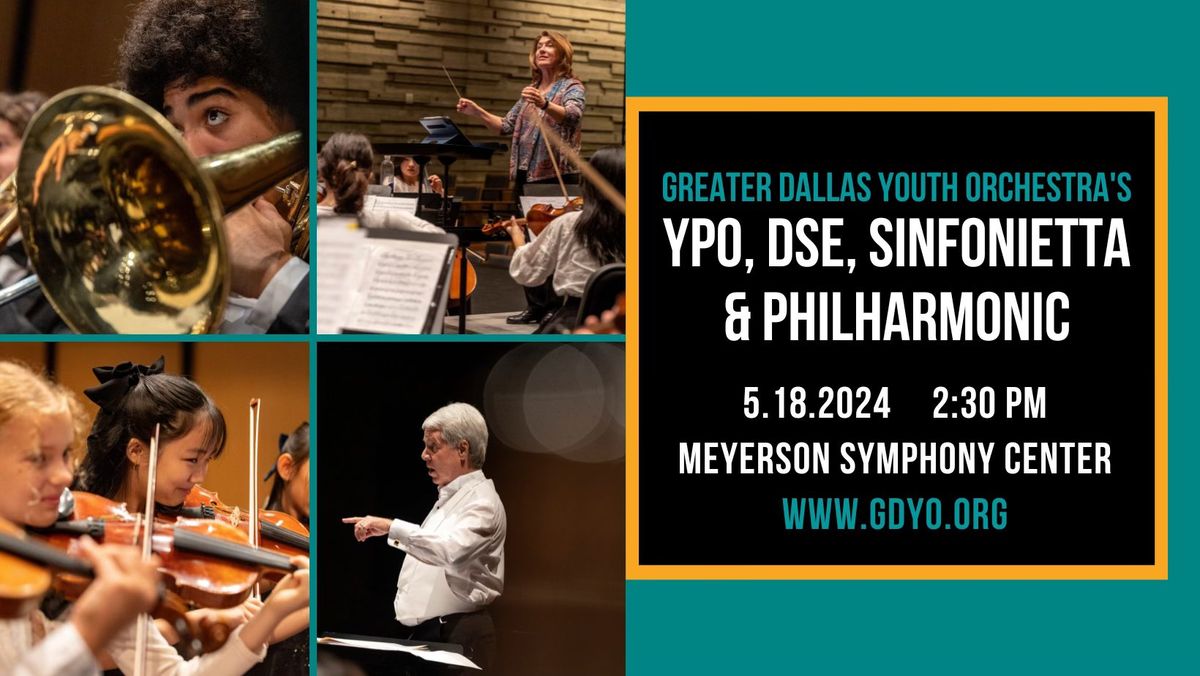 YPO, DSE, Sinfonietta & Philharmonic Season Finale Concert