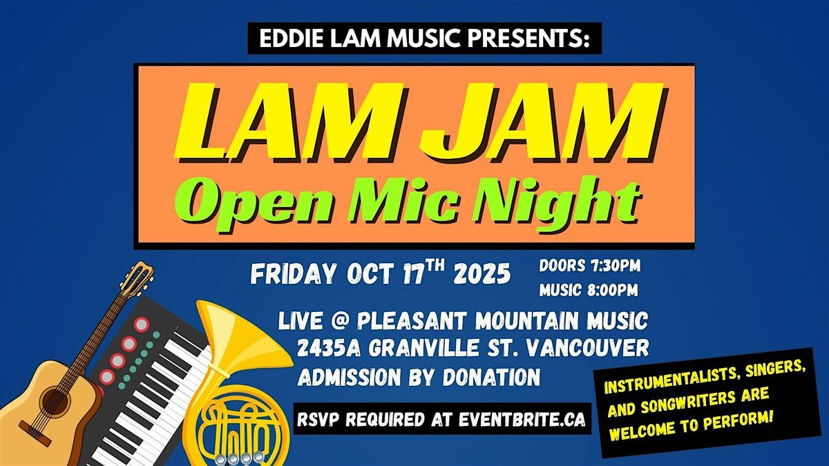 Lam Jam Open Mic Night - October Edition