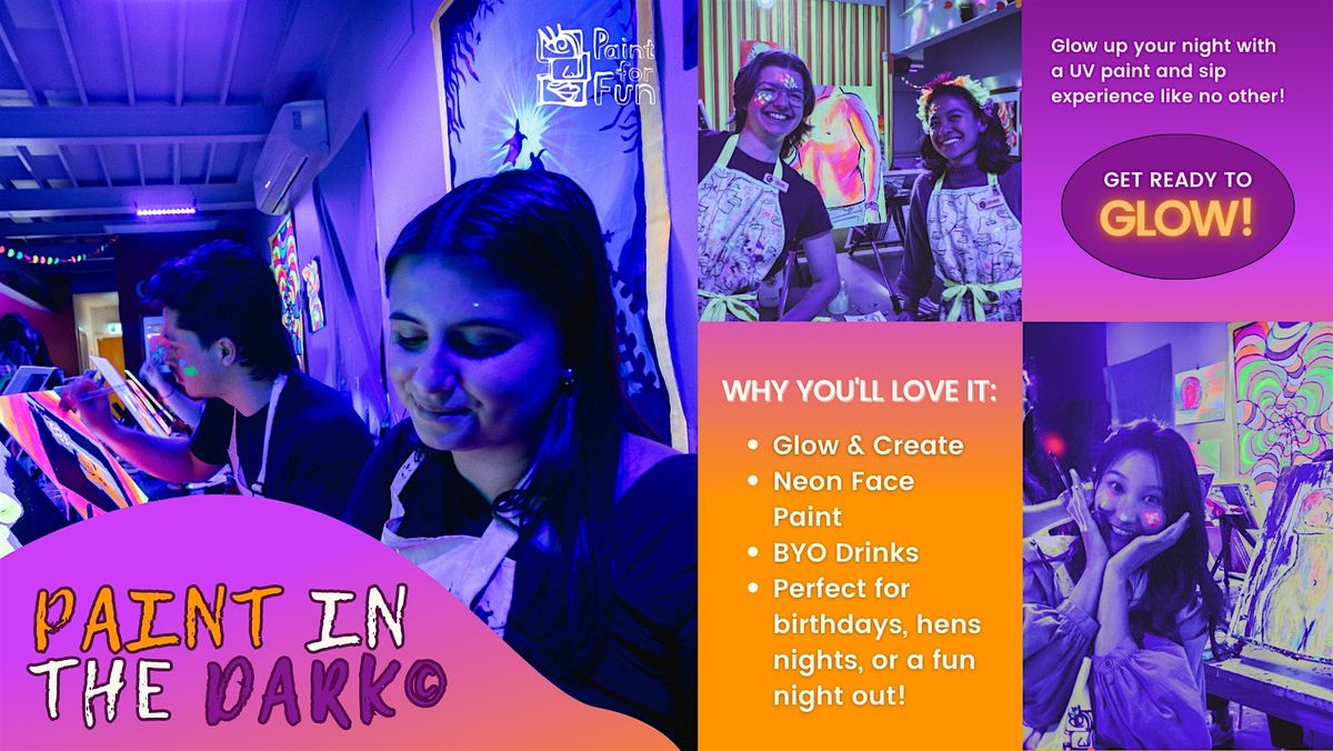 Paint and Sip: Paint in the Dark\u00a9 Disco Party