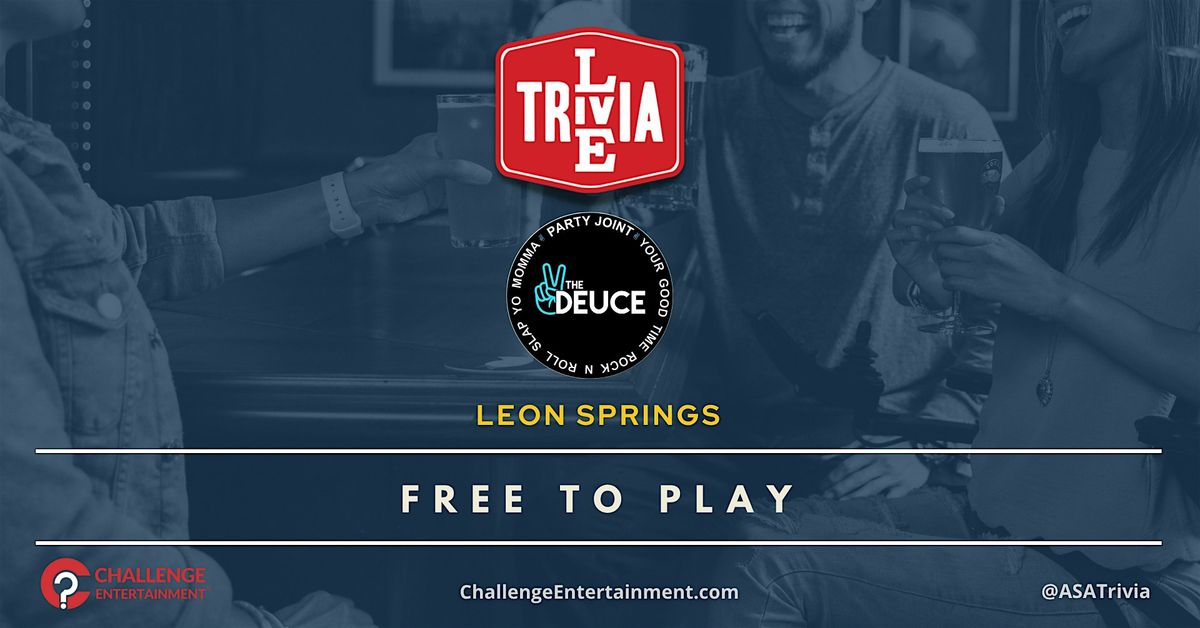 Weekly Live Trivia at The Deuce Bar