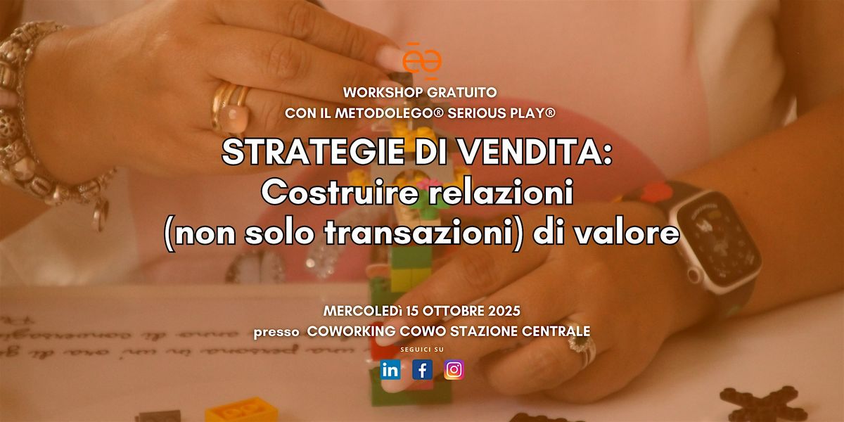 Workshop Strategie di vendita con il metodo LEGO\u00ae SERIOUS PLAY\u00ae
