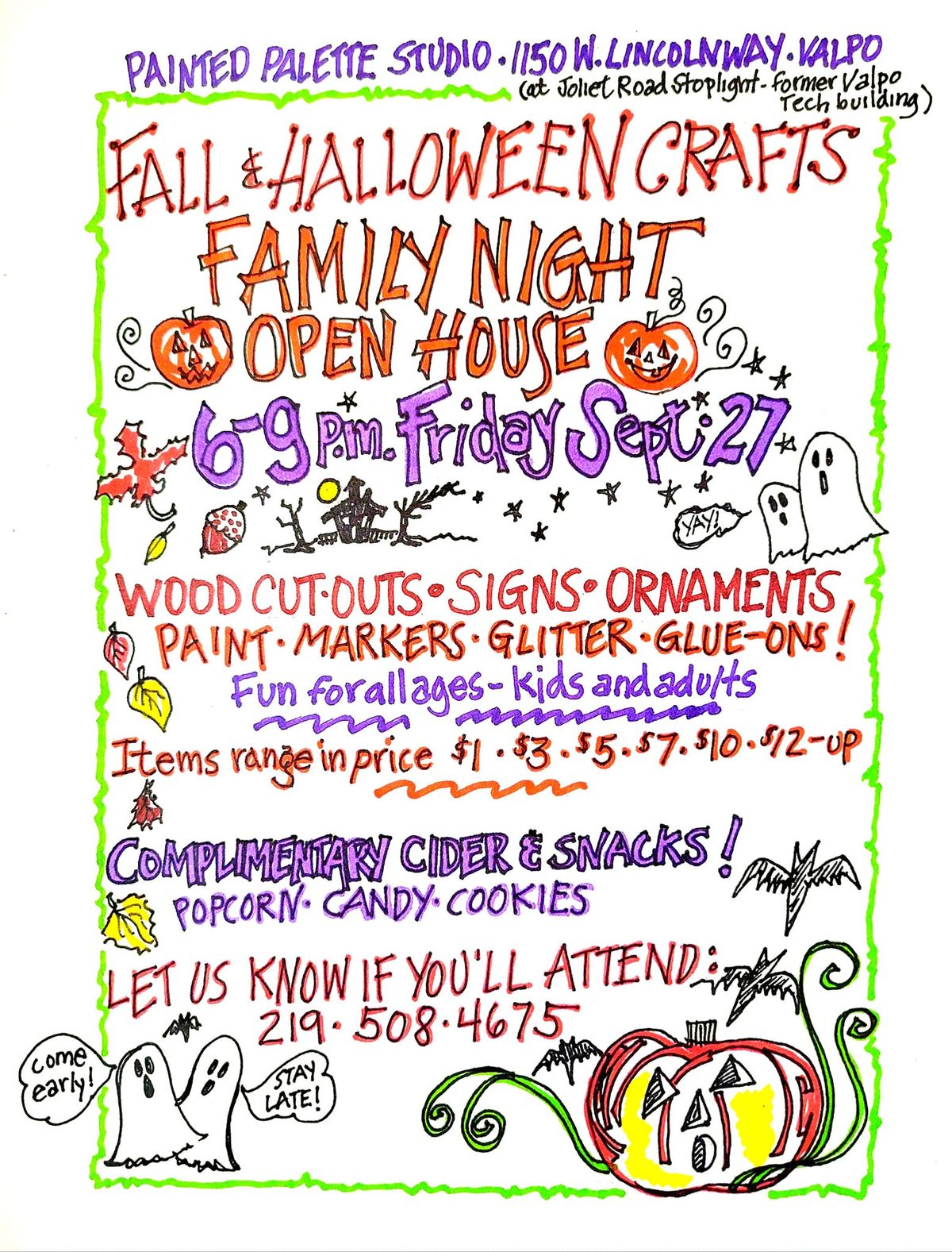 Fall & Halloween Crafts: Family Night Open House