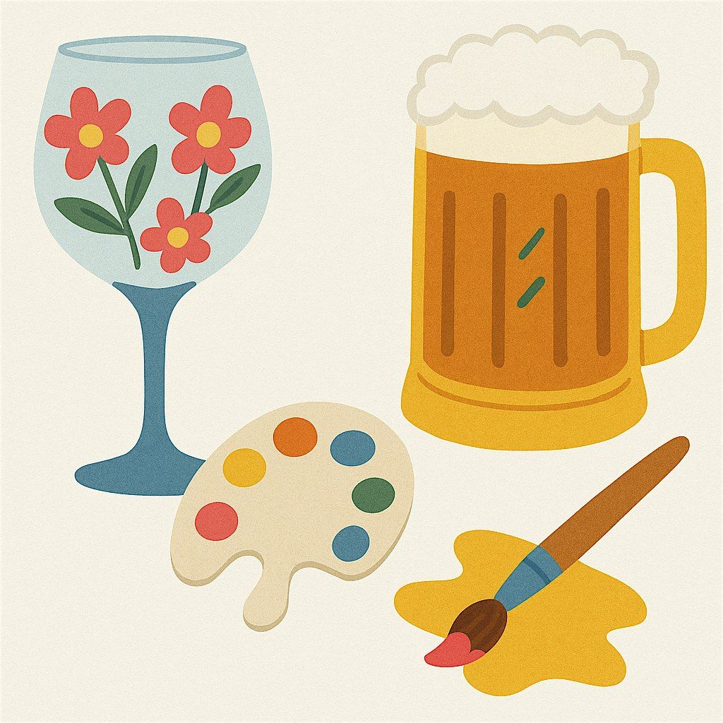 Wine Glass & Beer Mug Painting Class