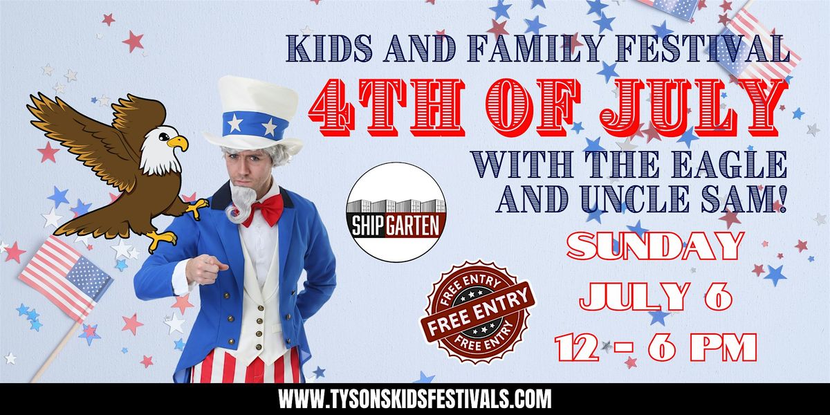 Uncle Sam and the Eagle Host Fourth of July