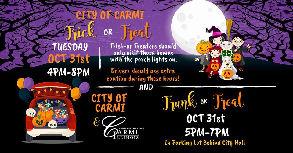 City of Carmi Trick or Treat / City & Chamber Trunk or Treat, Carmi