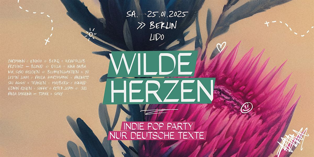 Wilde Herzen \u2022 Die Indie Pop Party mit deutschen Texten \u2022 Berlin