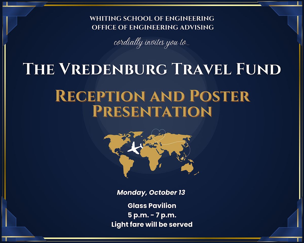Vredenburg Travel Fund Reception and Poster Presentation