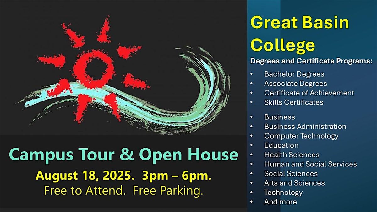 FREE Campus Tour and Open House- Great Basin College- Pahrump