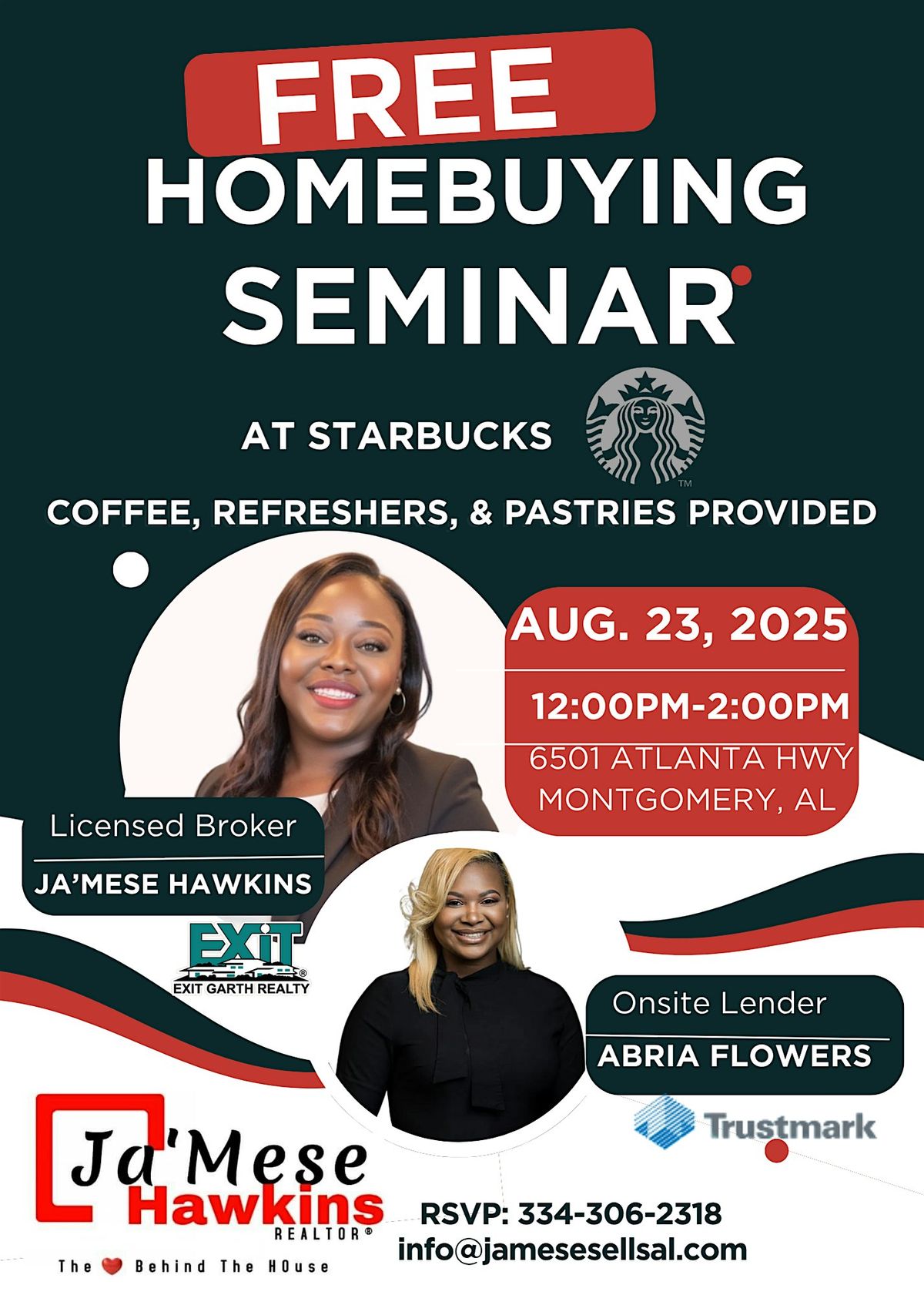 FREE HOMEBUYING SEMINAR WITH JA'MESE HAWKINS & ABRIA FLOWERS