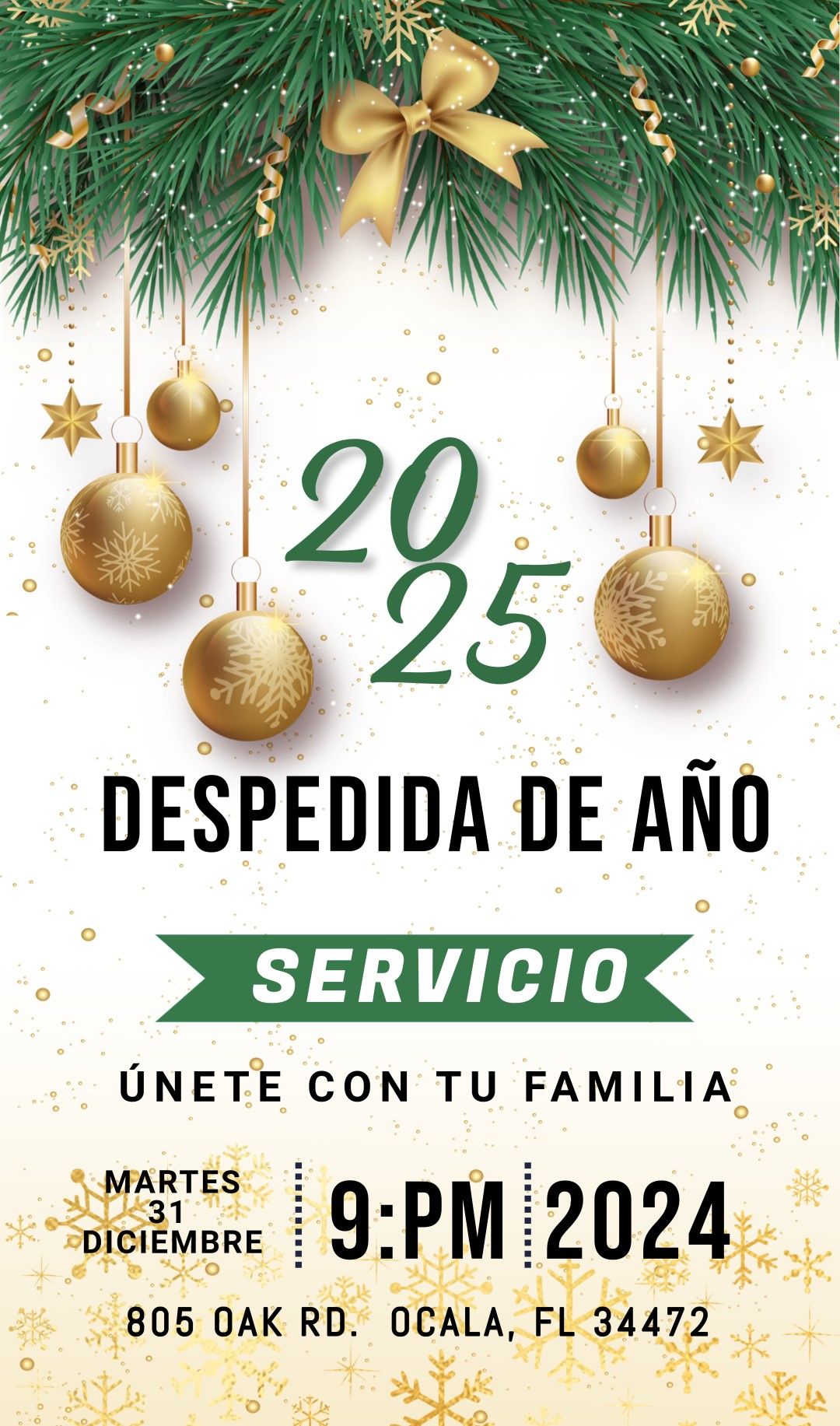 Servicio de Despedida de A\u00f1o 