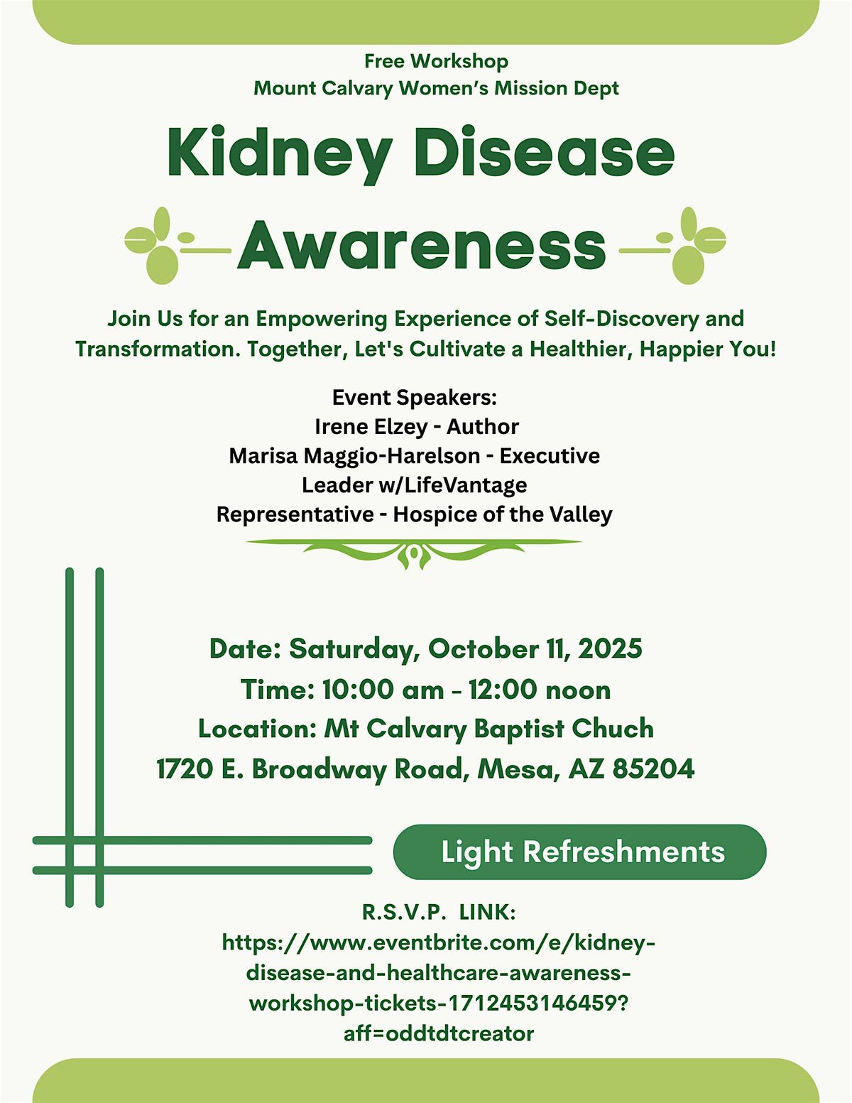 Kidney Disease  and Healthcare Awareness Workshop