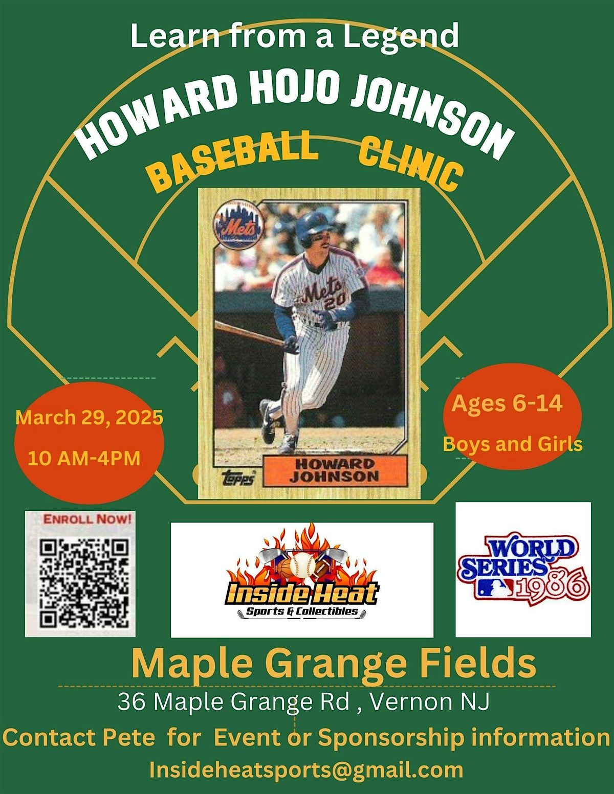 Howard HOJO Johnson Sussex County Baseball Clinic