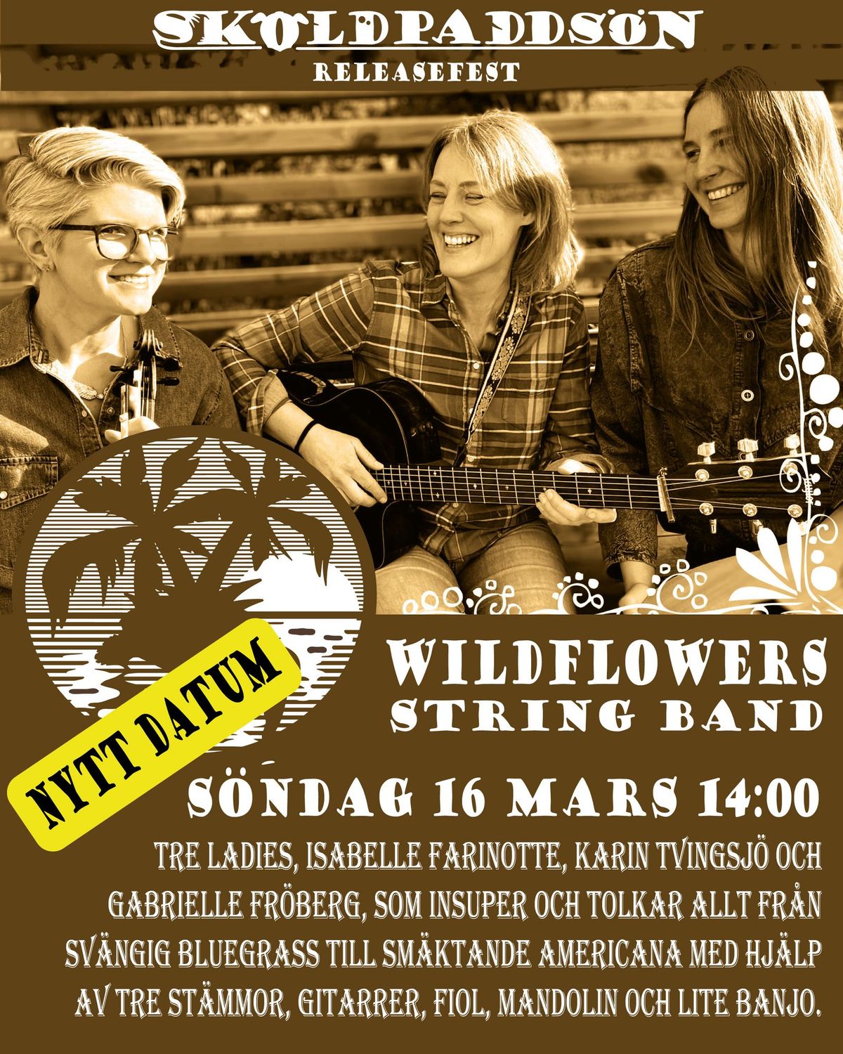 Wildflowers String Band med sina r\u00f6tter americana planterar sig en stund h\u00e4r p\u00e5 v\u00e5ran \u00f6