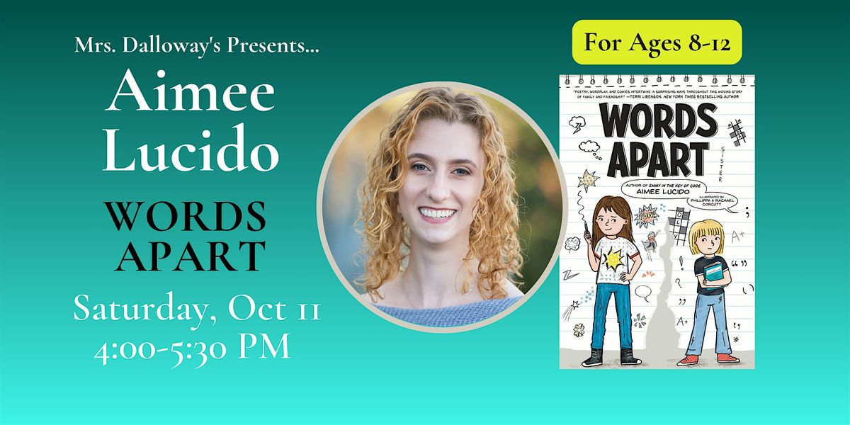 Aimee Lucido's WORDS APART West Coast Book Launch and Signing