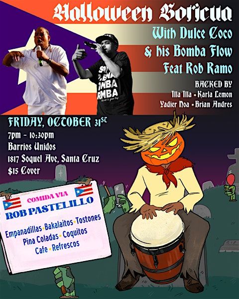 Halloween Boricua!  Live Music and Puerto Rican Food!