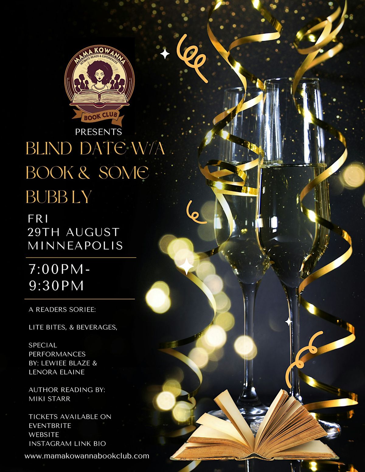 Blind Date W\/ A Book & Some Bubbly: A Readers Soiree