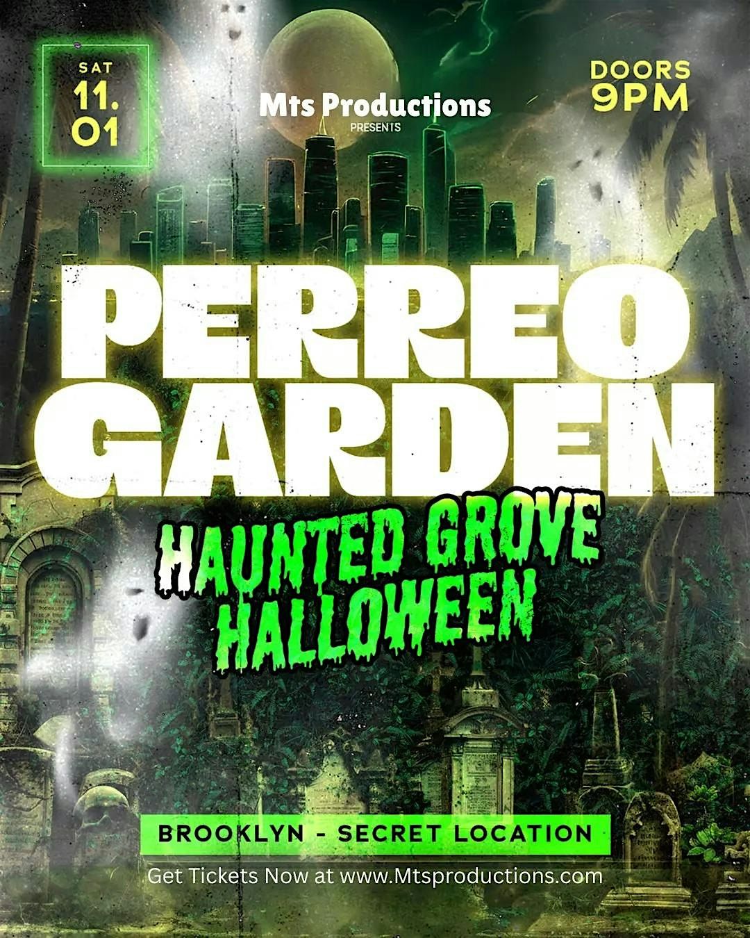 PERREO GARDEN Halloween at Brooklyn Warehouse | NYC Events Guide