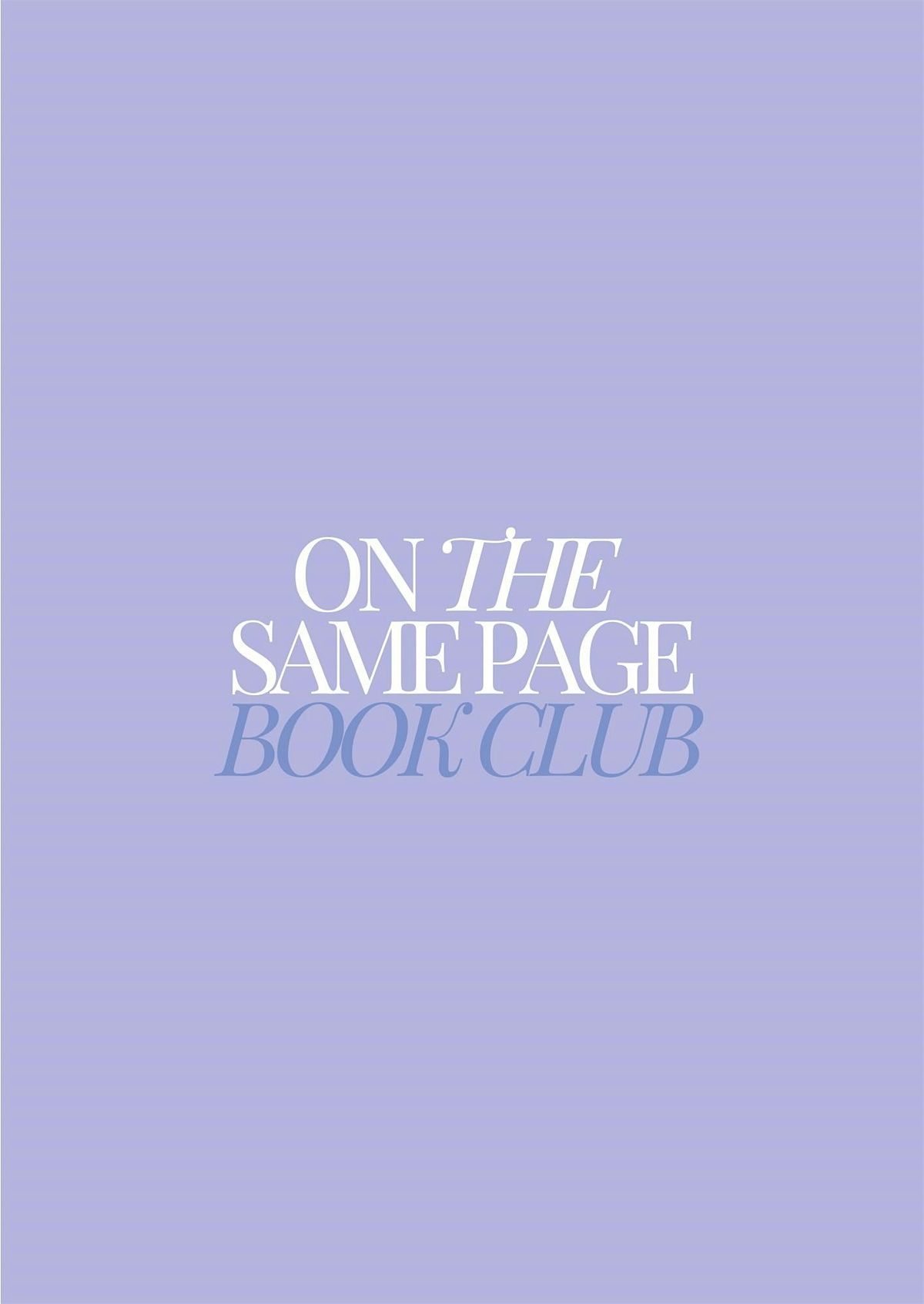 October Book Club!
