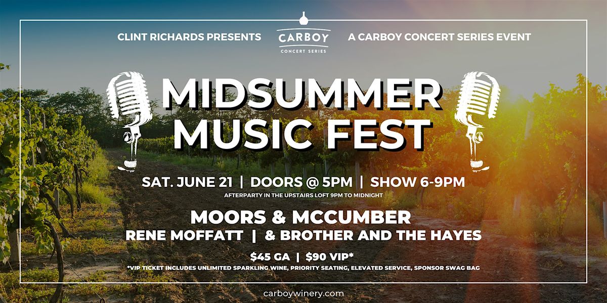 Carboy Concert Series - Midsummer Music Fest!