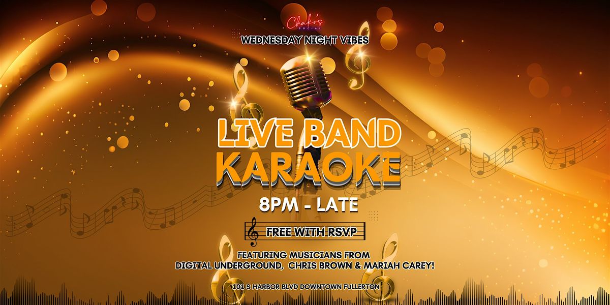 Wednesday Night Vibes: Live Band Karaoke at Chako\u2019s Social!