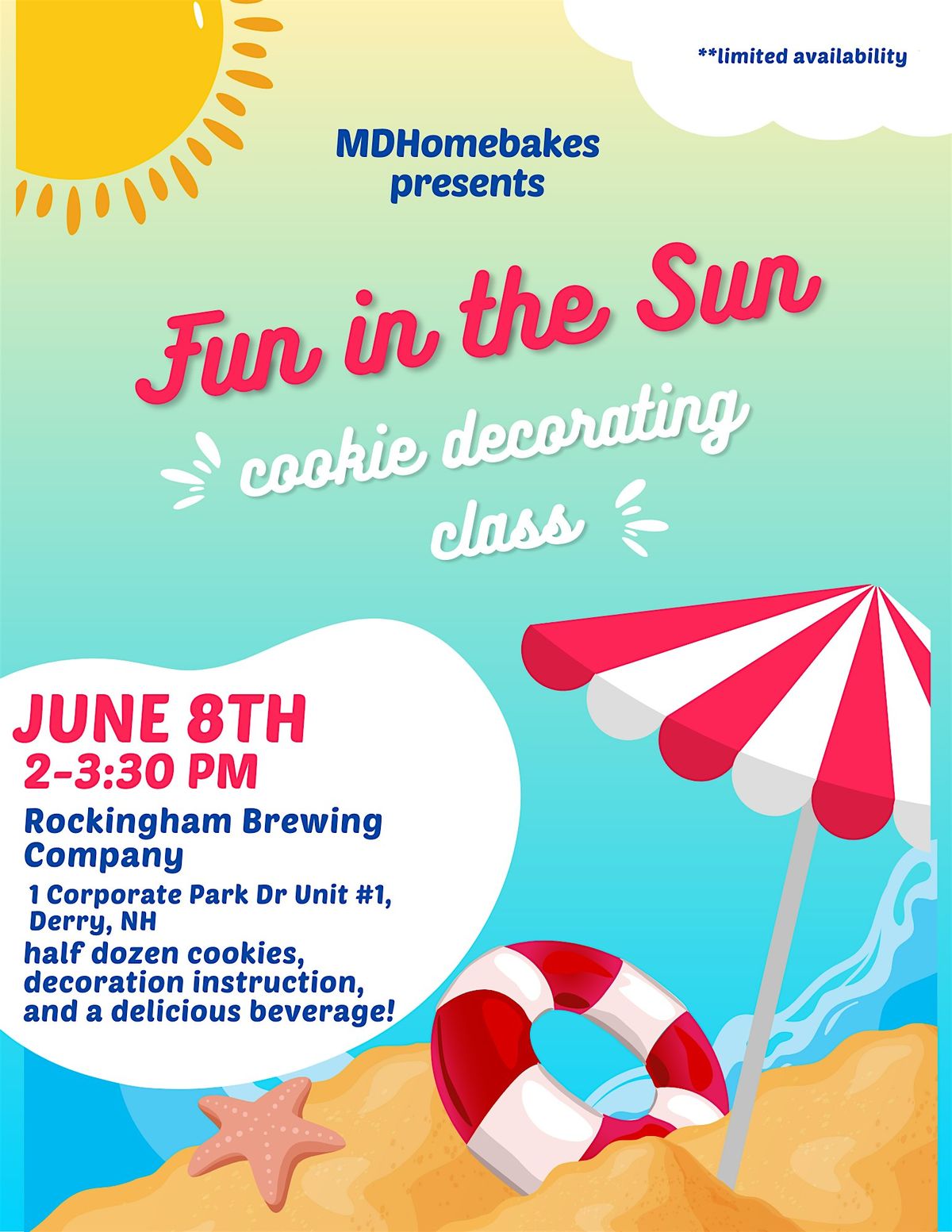 Fun in the Sun Cookie Decorating Class