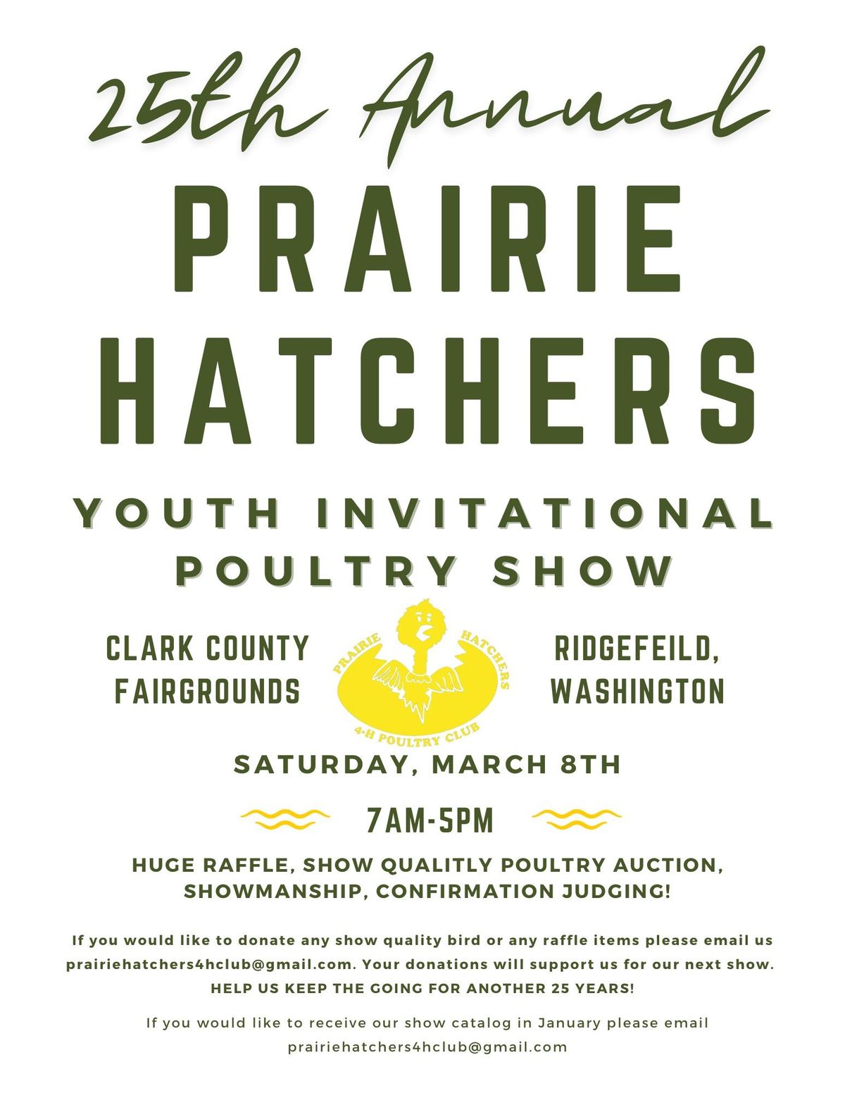 Prairie Hatchers Youth Poultry Show