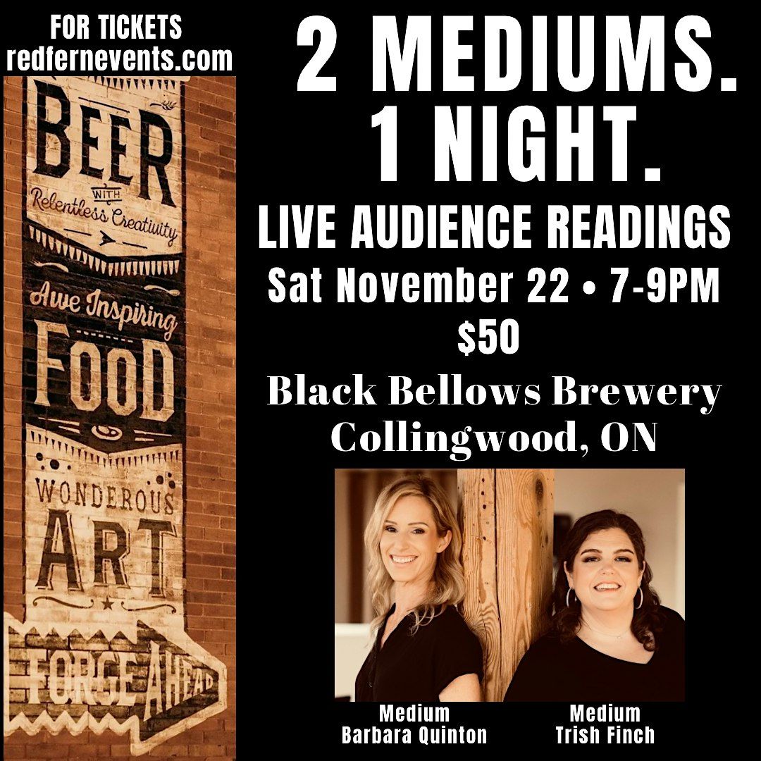 2 Mediums. 1 Night. LIVE AUDIENCE MEDIUMSHIP READINGS, Collingwood