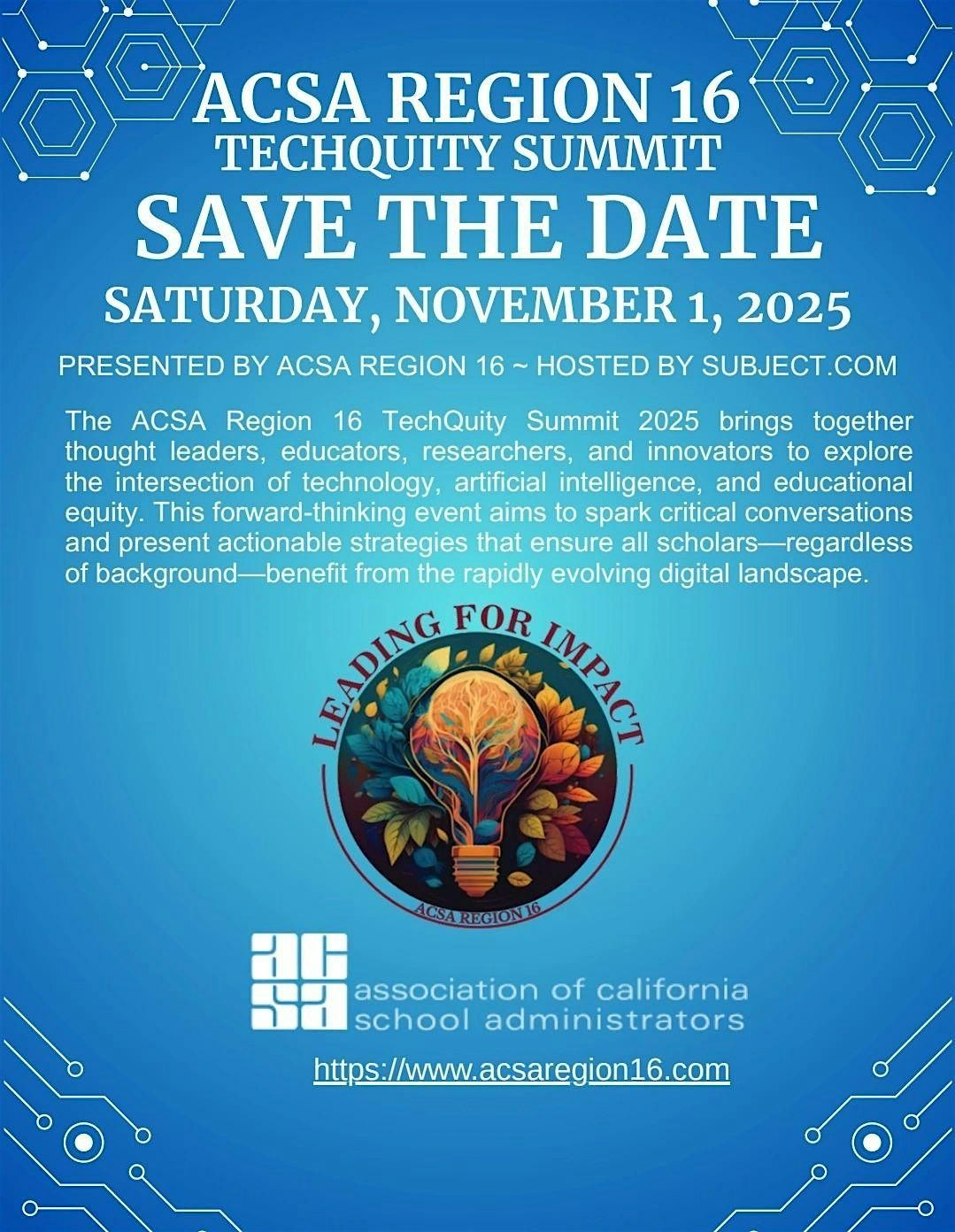 ACSA Region 16 TechQuity Summit