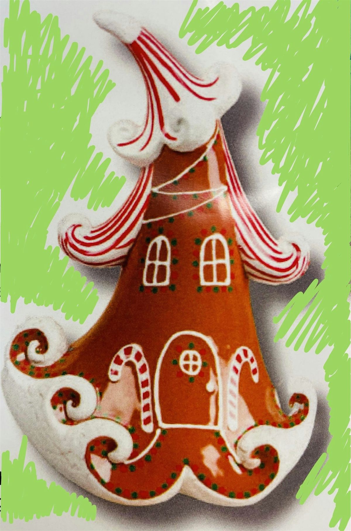 Whimsical Gingerbread Tree Pottery Painting Workshop