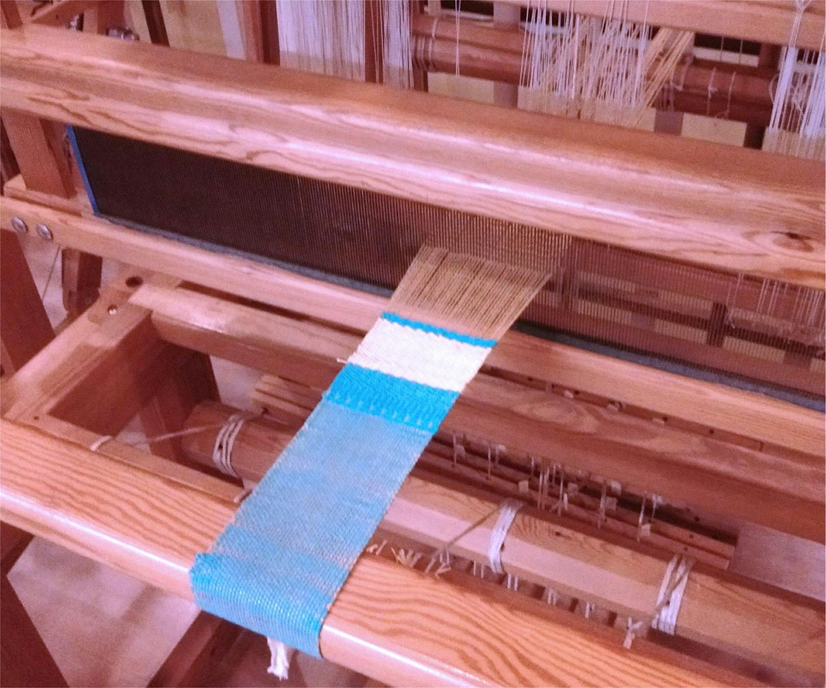 September - Beginning Weaving class - on a 4 harness loom