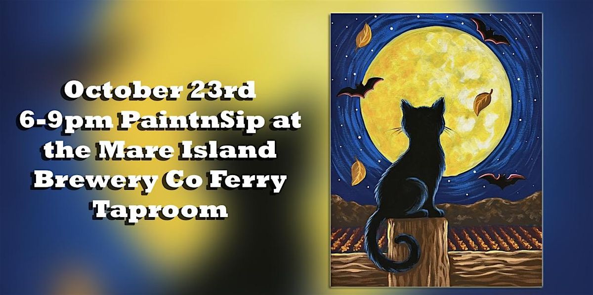 Cat PaintnSip at the Mare Island Brewery Co Ferry Taproom