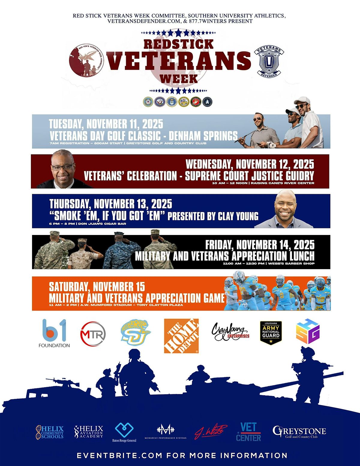 2025  RED STICK VETERANS' WEEK Nov 10-15th