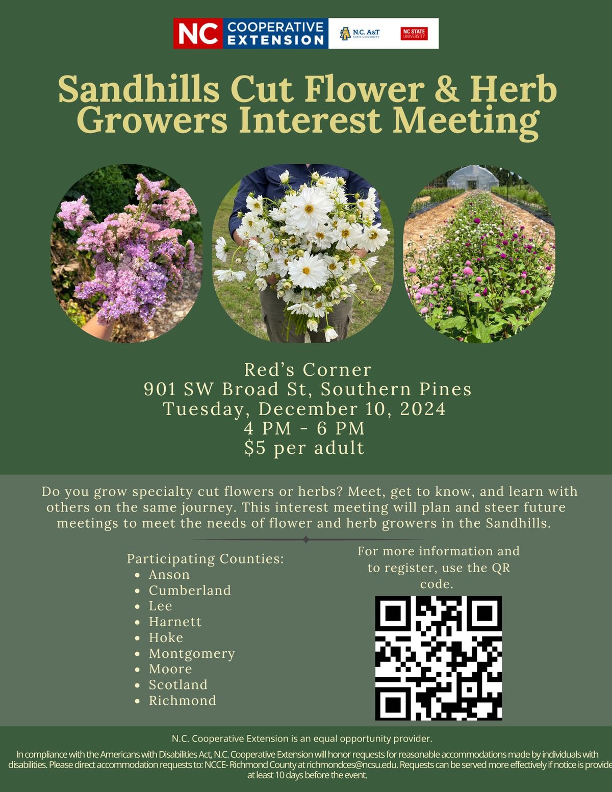 Sandhills Cut Flower & Herb Growers Interest Meeting