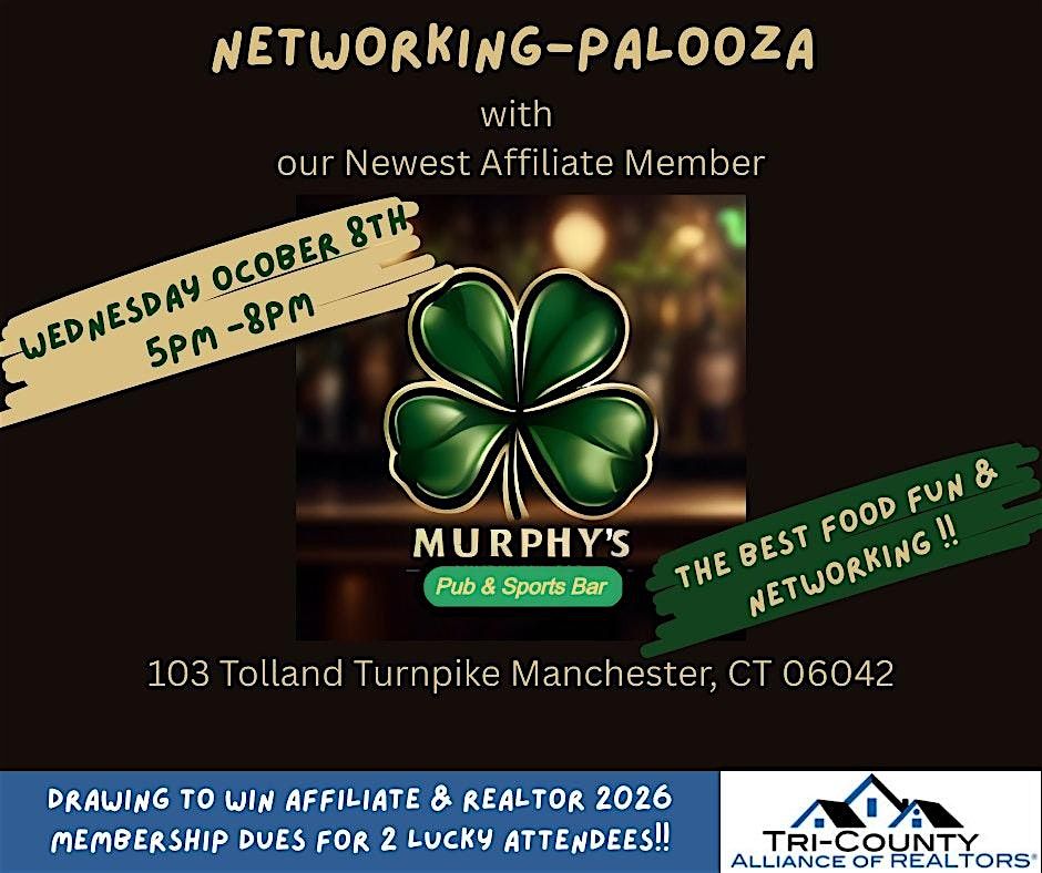 NETWORKING-PALOOZA ALERT!  Join us at Murphy\u2019s Pub & Sports Bar