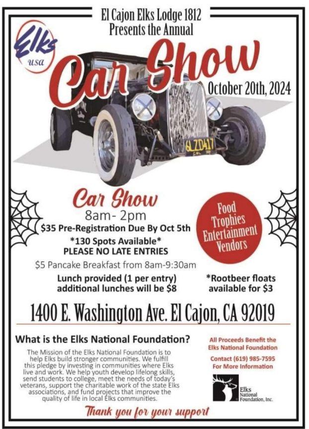 Elks Lodge 1812 Annual Car Show