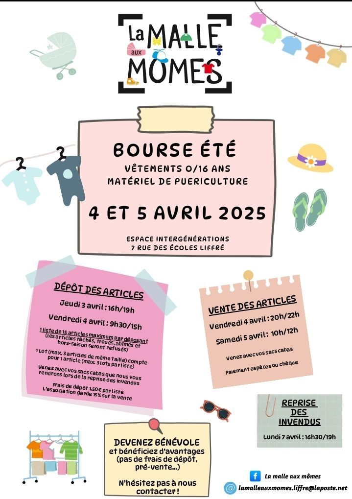 Bourse aux v\u00eatements enfants 0-16 ans printemps \u00e9t\u00e9 